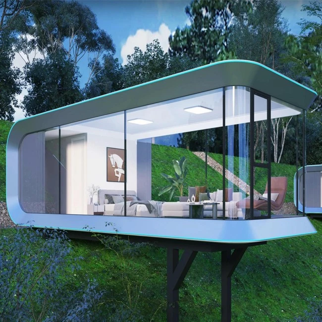 prefab capsule house hotel with bathroom 2